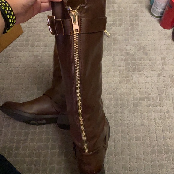 Forever 21 tall faux leather riding boots - Picture 3 of 8